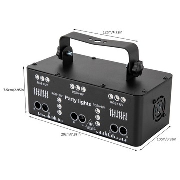 Laserowe Oświetlenie Sceniczne Z Pilotem RGB 10W