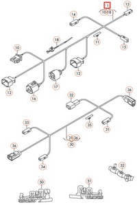 фото thumb №9, Новый volkswagen жгут трубопровод крышки задний 3c8971182g 2015 оригинал
