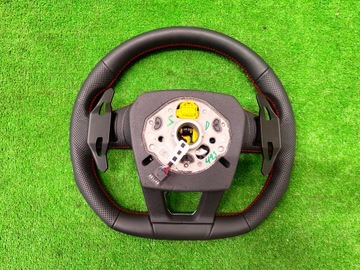 фото thumb №8, Lamborghini urus кермо пелюстки perforacja червона nić