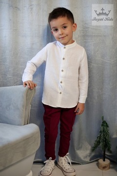 ЭЛЕГАНТНЫЕ хлопковые брюки для мальчиков с отстрочкой Royal Kids 104 110
