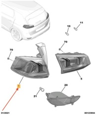фото thumb №8, Peugeot 5008 фара задня ліва зовнішня 9836231680 оригінальна
