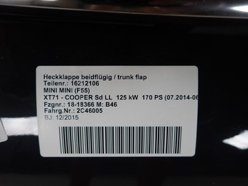 фото thumb №7, Mini cooper f54 clubman 15- крышка багажника