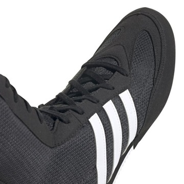 ТРЕНИРОВОЧНЫЕ ВЫСОКИЕ БОКСЕРСКИЕ КРОССОВКИ ADIDAS BOX HOG 2 FX0561, ЧЕРНЫЕ, размер 42 2/3
