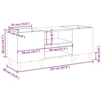 Vidaxl шафа на плита, затонований dąb, 121x38x48 cm Київ, фото thumb