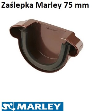 Крышка из ПВХ Marley Continental 75 мм, коричневая, плотно закрытая