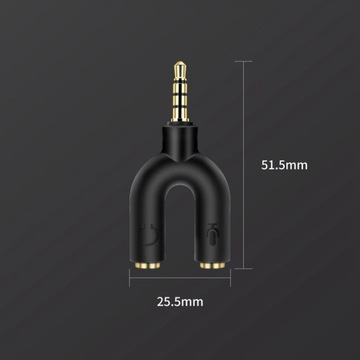 ROZDZIELACZ MINI JACK 3,5MM AUX SŁUCHAWEK VEGGIEG