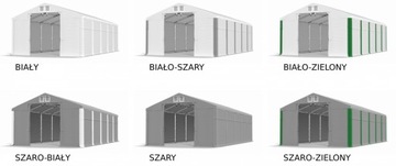 Namiot Budowlany 8x10m [2,5m] Stal DAS 560 W