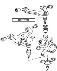 фото thumb №2, Шаровая опора рычага toyota hilux 05- верхнего/