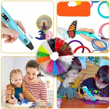 Mini Printer 3D Pen для детей + 210 м Шаблоны вставки Mat Set Set xxl