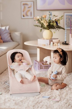 BABYBJORN - Шезлонг SOFT MESH - Розовый/Белый