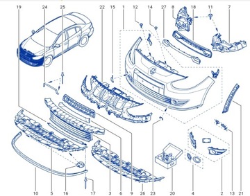 фото thumb №7, Накладка хром решётка renault fluence 623850001r