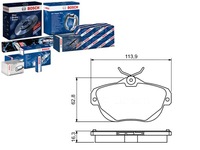 фото thumb №1, Bosch гальмівні колодки гальмівні citroen задня c6