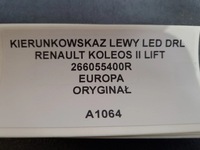 фото thumb №9, Поворотник левый led drl renault koleos ii lift оригинал 266055400r