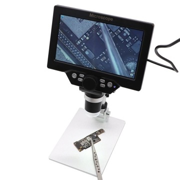 MIKROSKOP CYFROWY EKRAN LCD 7″ FULL HD 12MP 1080p LED POWIĘKSZENIE 1200x