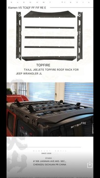 Багажник на крышу TopFire Jeep Wrangler JL ALU