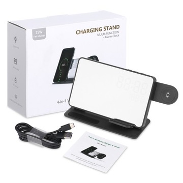 ПОДСТАВКА ДЛЯ ЗАРЯДКИ 4 В 1 ДЛЯ SAMSUNG IPHONE AIRPODS APPLE WATCH