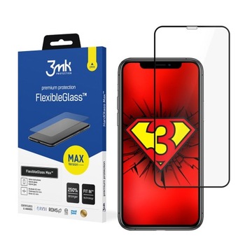 Стекло для iPhone 11 3mk FlexibleGlass Max — черное