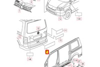 фото thumb №9, Vw transporter v емблема na задня кришка багажника новий оригінальний 7h98536