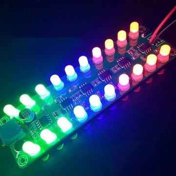 Светодиодный индикатор управления звуком с микрофоном, USB-эквалайзером, красный, 20 диодов