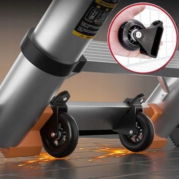 Складная алюминиевая лестница 4,2 м телескопическая DIY 2x2,1 м/2x2,9 м 150 кг