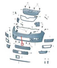 фото thumb №1, Skoda rapid nh передняя часть бампер vent решётка 5ja853677a 9b9 5ja853677a9b9