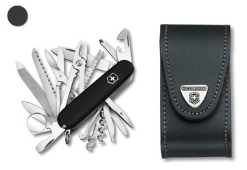 Victorinox 1.6795.3, карманный нож Swiss Champ + кожаный чехол 4.0521.3, 91 мм