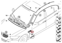 Bmw m3 e90 передня частина wing trim решітка радіатора with emblem правий 51138046448 8046448 Оригінал, фото thumb