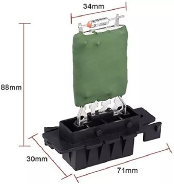 фото thumb №12, Резистор нагревателя, 77364061 набор резисторов вентилятора вентилятор двигателя автомобильного