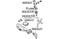 фото thumb №3, Захист підпори кульової передньої важіль isuzu elf 1981- febest