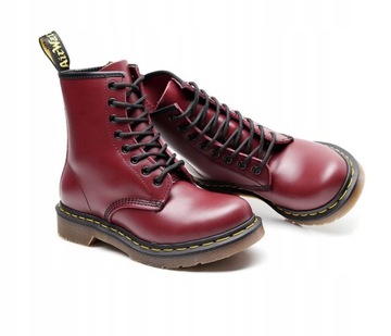 39 CZERWONE GLANY BOTKI WORKERY DR BOOTS 1460 RED