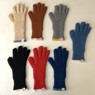 Pure Color Knitted Woolen Gloves Female Winter Screen Student Riding Split