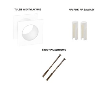 klamka ERGO biały VELVET + rozety pod klucz