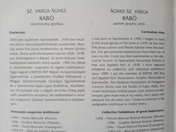 Папка выставки венгерского художника-графика Ш. Варга Агнес КАБО + автограф.