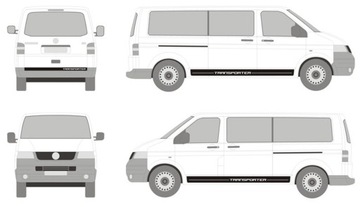 Наклейки на боковые полосы VW T5 Transporter