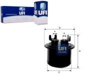 фото thumb №1, Ufi фильтр топлива honda civic ii shuttle 1.6 i 16v