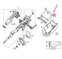 фото thumb №10, Bmw 3 e46 руль колонка trim панель upper деталь 32316765803 6765803