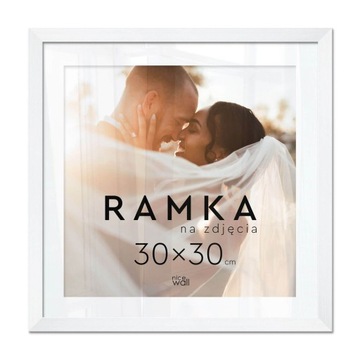 Белая фоторамка 30х30 см. Квадратная рамка Подарок на День матери