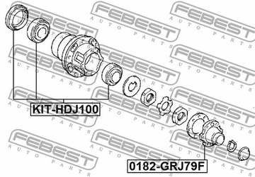 фото thumb №3, 0182f-grj79f febest ступица передняя toyota land cr