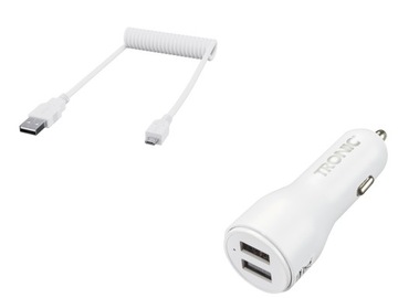 Автомобильное зарядное устройство microUSB тип B, USB тип C SilverCrest 4800 мА