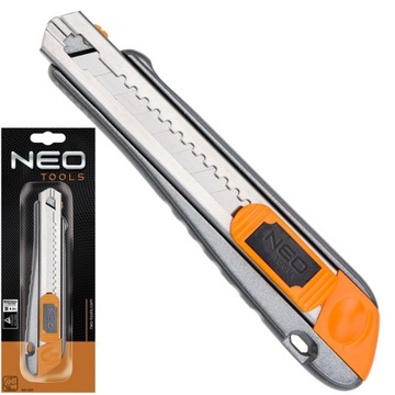 NEO NÓŻ Z OSTRZEM ŁAMANYM 18 MM, METALOWY KORPUS