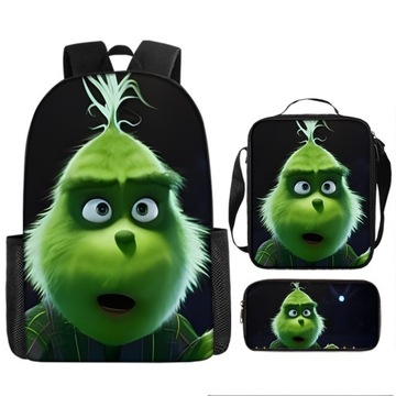 НОВЫЙ ШКОЛЬНЫЙ НАБОР The Grinch, РЮКЗАК А4, СУМКА-ПЕНАЛ, высокое качество