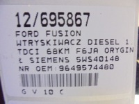 Ford fusion форсунка дизель 1,4tdci 68km f6ja 5ws40148 9649574480 Київ, фото thumb