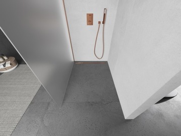 MEXEN KIOTO L ŚCIANKA PRYSZNICOWA WALK-IN 110 x 200 CM MIEDŹ szkło 8 mm