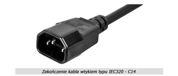 Удлинитель с 9 розетками и вилкой IEC C14 длиной 3 м.
