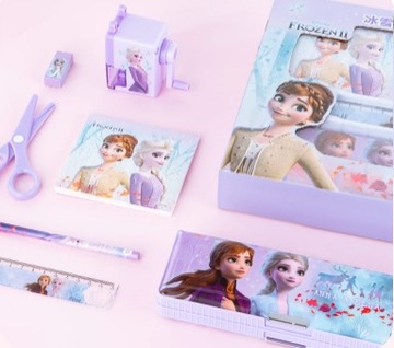 Школьный набор FROZEN, пенал, точилка, ластик, блокнот FROZEN