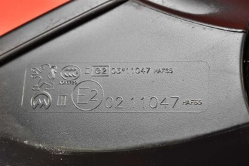 фото thumb №8, Дзеркало ліві механічне чорні 0211047 eu peugeot 208 1 i 12-16 2 pin