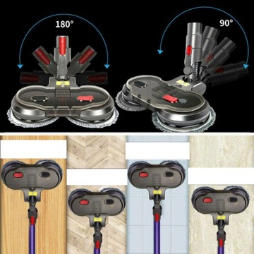 GŁOWICA MOP do DYSON V10 V11 V15 + ŚCIERECZKI 6X