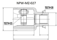 фото thumb №2, Шарнир внутренний mazda 3 bk /atm/ 2.0 03- правый