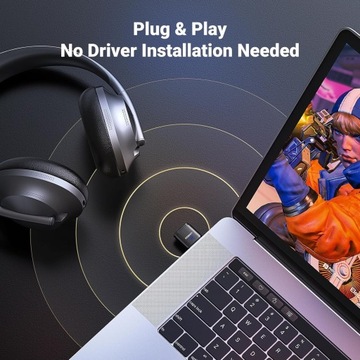 UGREEN aptX 5.3 Bluetooth USB Audio dla PS5/PS4/Switch/PS4 Pro