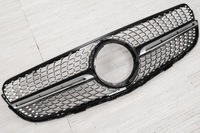 фото thumb №9, Mercedes glc x253 2015-2019 решётка радиатора diamond чёрный